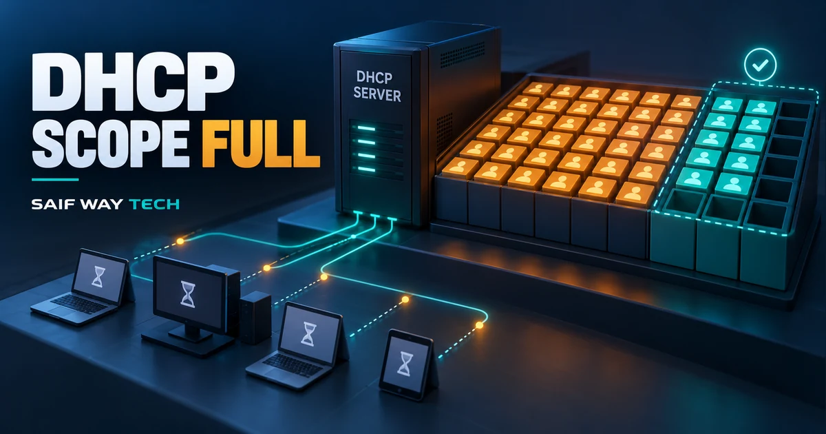 Conceptual DHCP address pool with occupied leases and a separately approved capacity extension