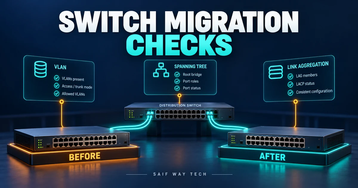 Conceptual access-switch replacement with unchanged distribution uplink and forwarding evidence checkpoints