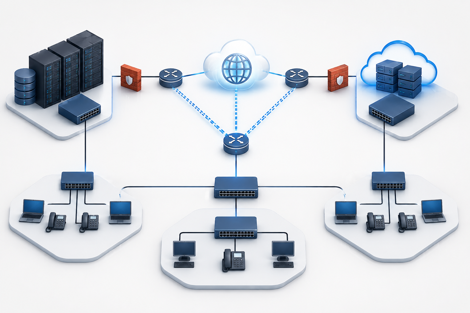 Hybrid Data Center Network Design - Secure Backup Architecture