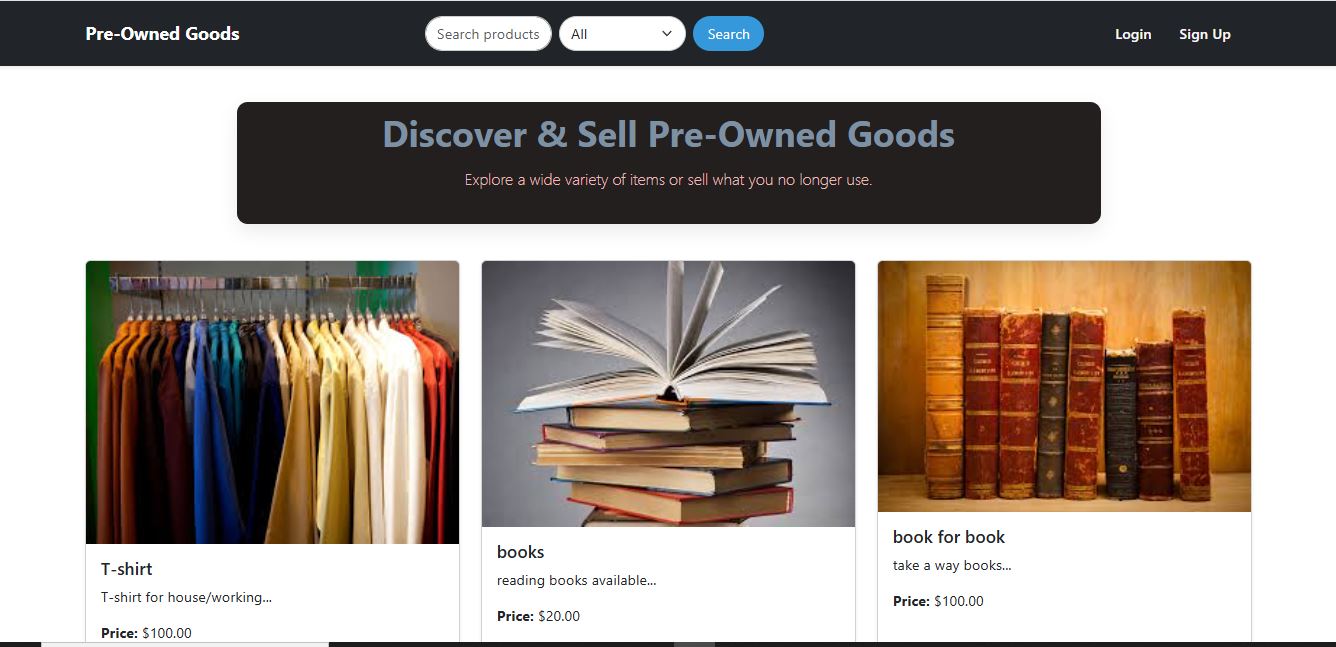 Buy and Sell Pre-Owned Goods